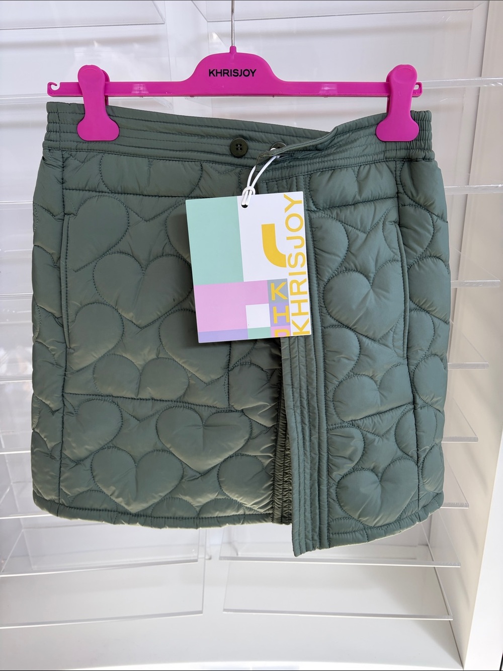 Khris Joy Puff Heart Skirt - Sage